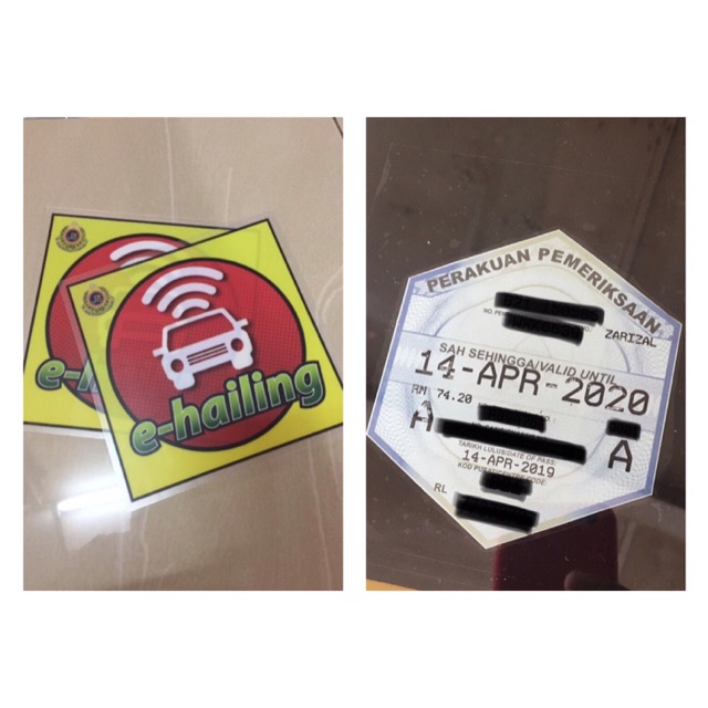 Ehailing Sticker Puspakom Clear Sticker Shopee Malaysia