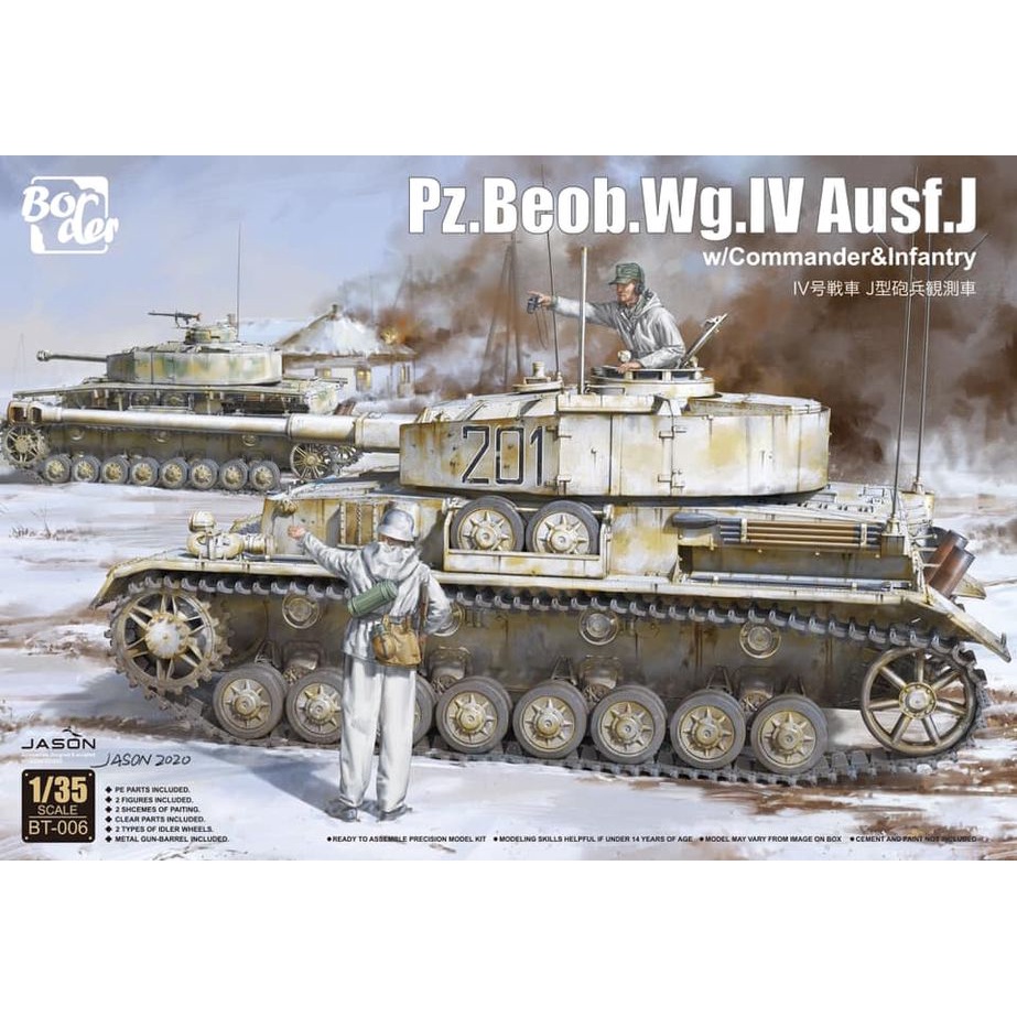 Border Model 1/35 Pz.Beob.Wg.IV Ausf J w/commander & Infantry