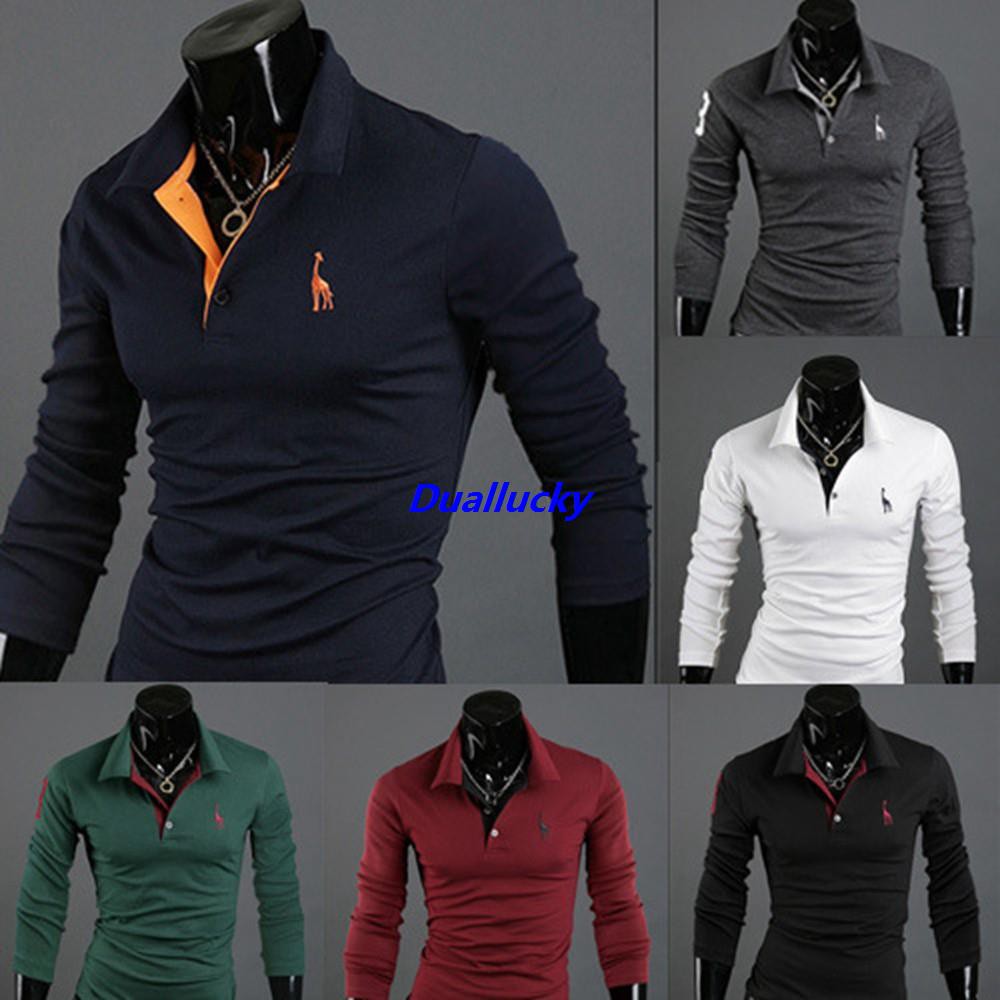 long sleeve polo no collar