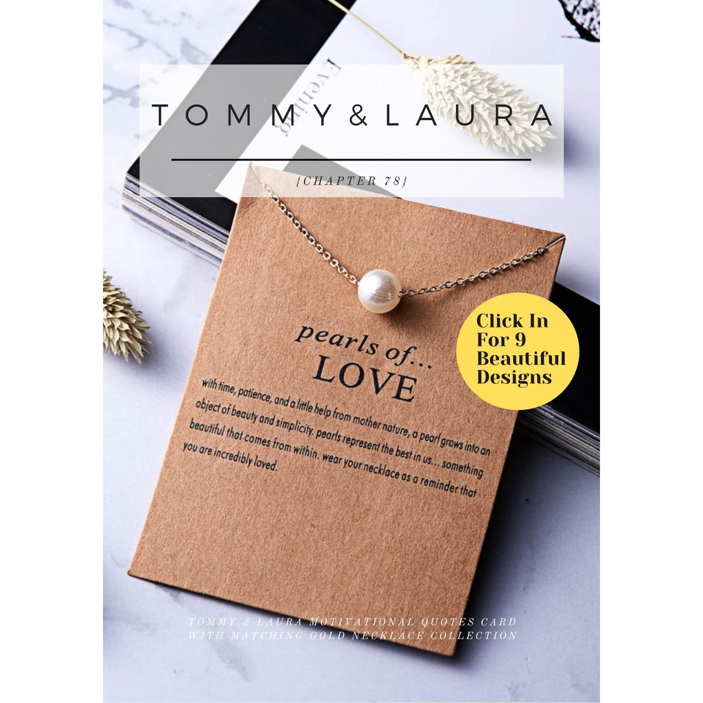 Tommy & Laura Popular Handmade Paper Card Necklace Series With Motivational Quotes