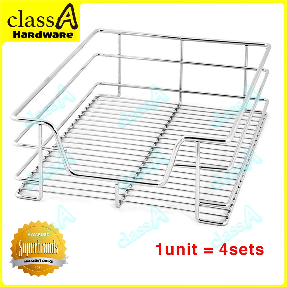 ClassAHW Chrome Stainless Steel Kitchen Pull Out Basket Multi Purpose