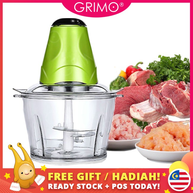 READY STOCK🔥GRIMO Animora Automatic Electric Meat Grinder Mincer Green Chopper Slicer Vegetables Fruits Kitchen