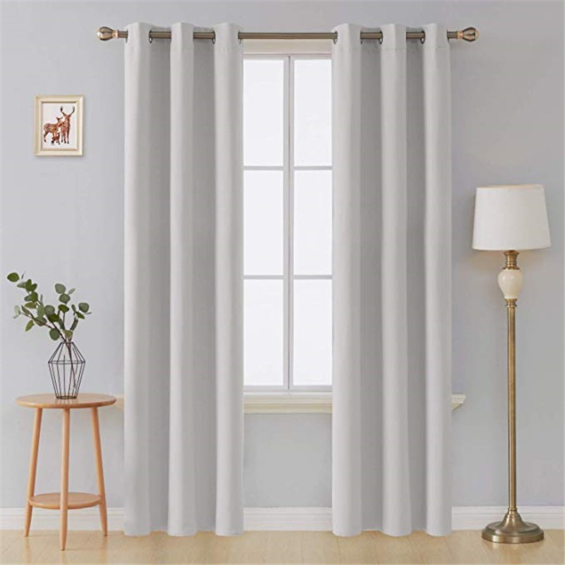 White Blackout Curtains For Living Room, Room Darkening Curtains White