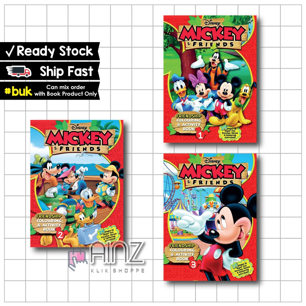 Buku Aktiviti Kanak Kanak Disney Mickey u0026 Friend Buku Aktiviti 