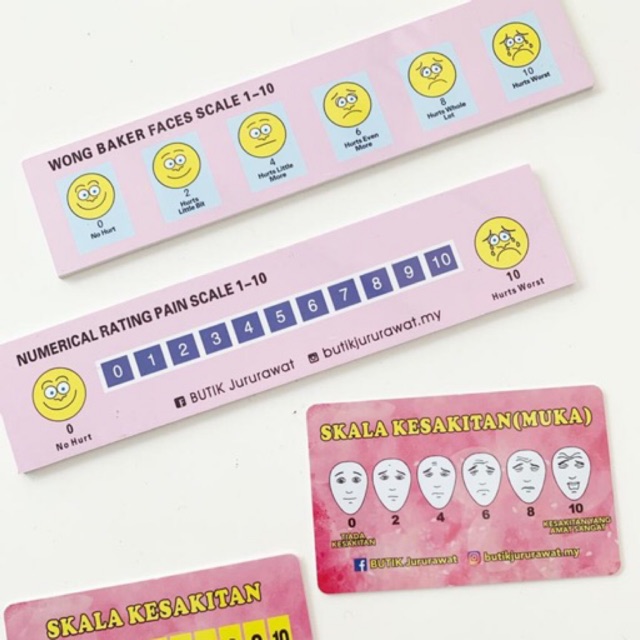 pain score card ruler shopee malaysia