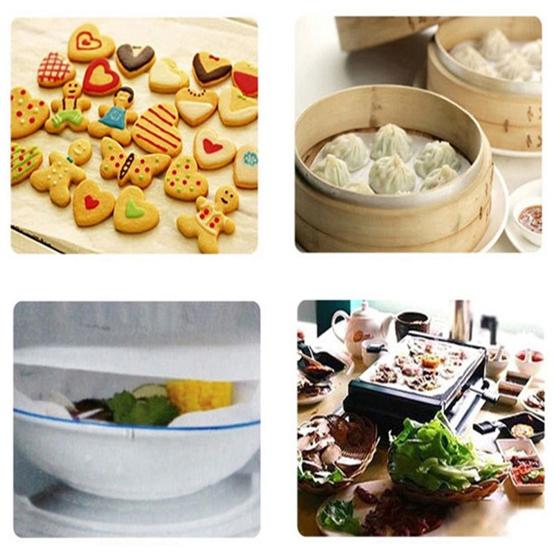 Prep Meal 500Pcs Hamburg Paper Non Stick Baking Oilpaper Burger Bbq Patty Kitchen Cooking - Image 3