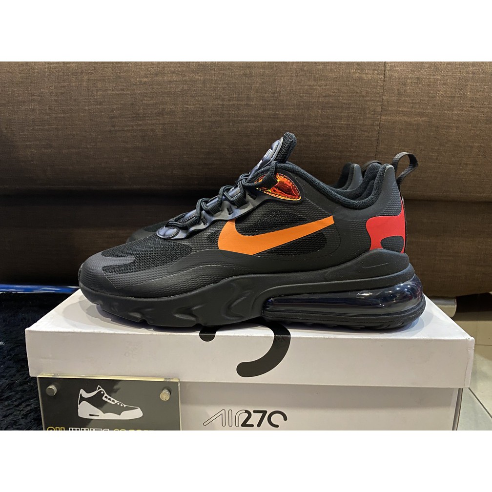 nike air max 270 react black magma orange