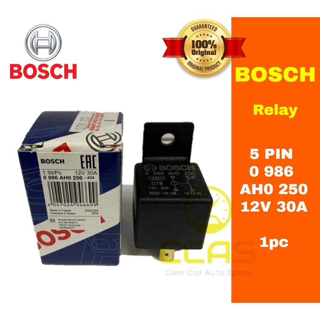 Bosch Relay 5pin 12V Universal Automotive Car Relay 12V 30A 5 PIN 0