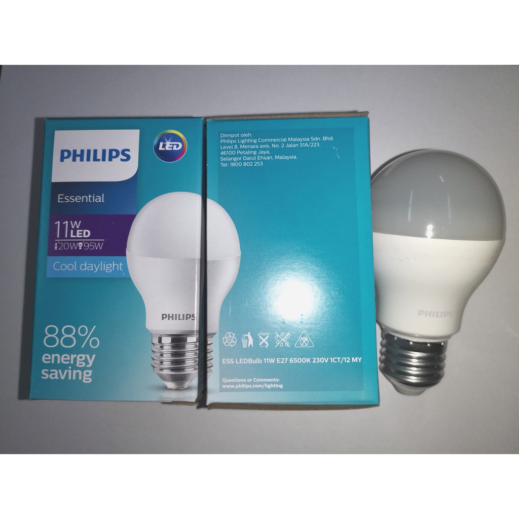 PHILIPS 11W ESSENTIAL LED BULB Shopee Malaysia