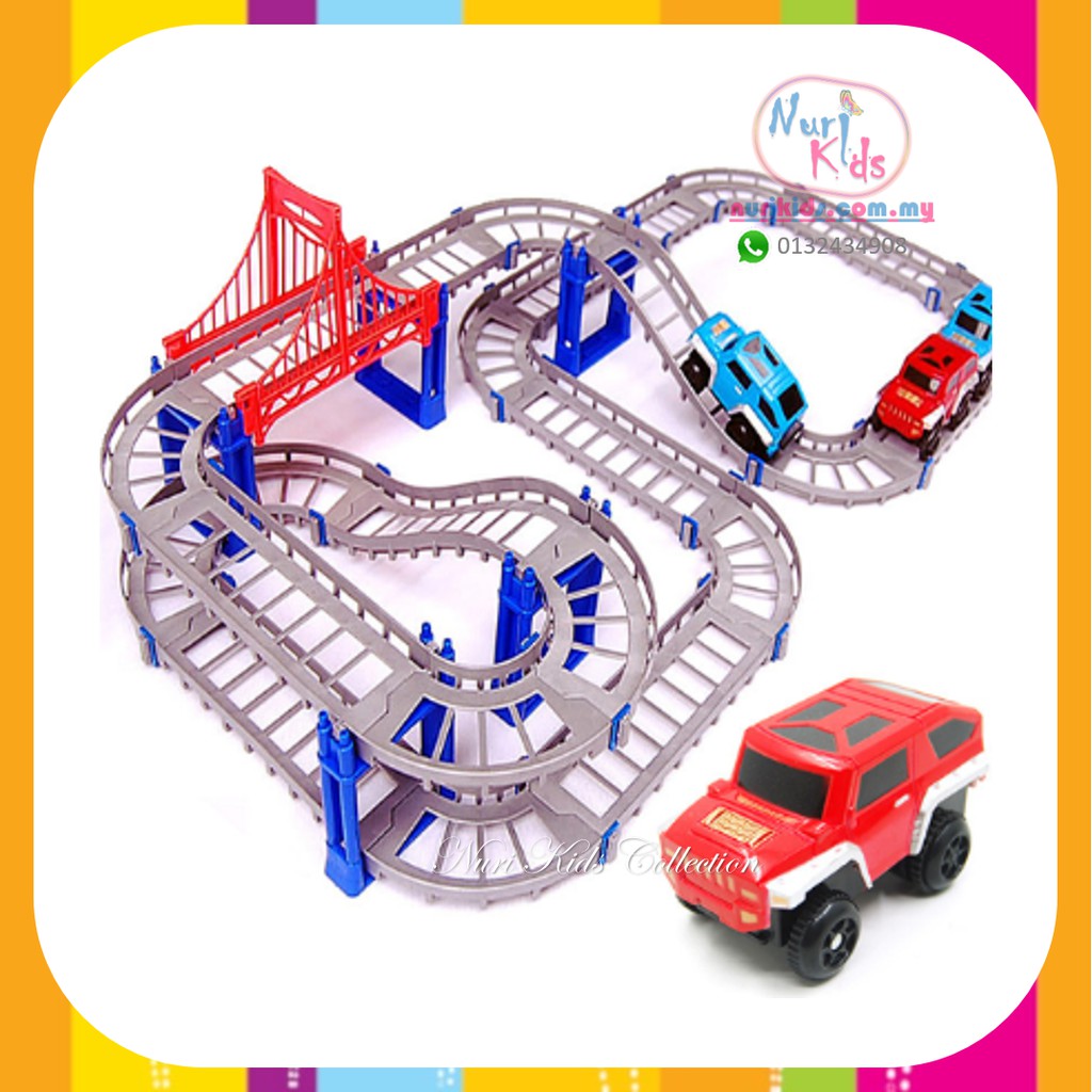 electric car set with track