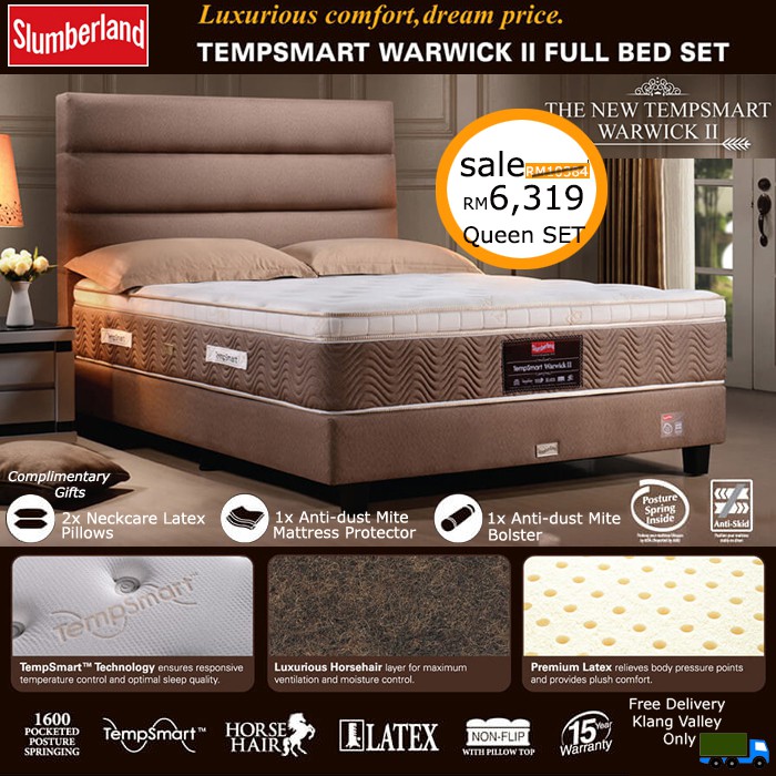 Promo Slumberland New Tempsmart, Slumberland King Size Bed Frames