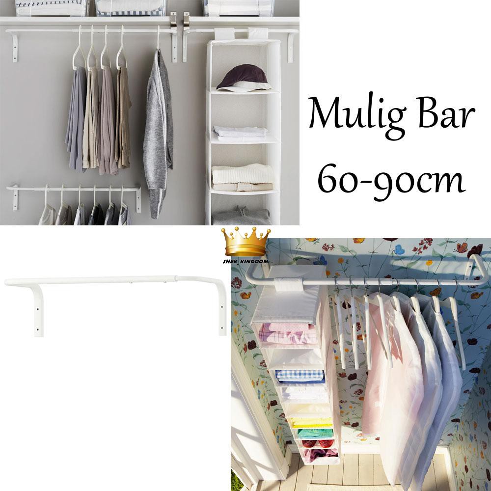 Wardrobe Clothes Clothes Rack Ikea Mulig Clothes Bar Foldable Rack Adjustable Rack Jall Ikea Drying Rack Indoor Outdoor Shopee Malaysia