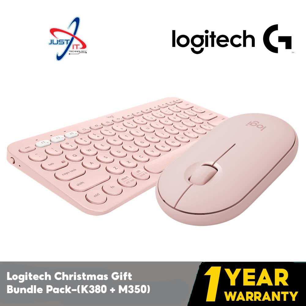 M350 Wireless Keyboard and Mouse Combo Bluetooth connectivity quiet clicks Windows multi device with Easy-Switch for Mac Logitech K380 Rose Chrome OS Slim portable design long battery life 