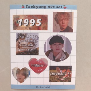 bts 90s sticker sheet printable aesthetic journaling bangtan deco journal kpop shopee malaysia
