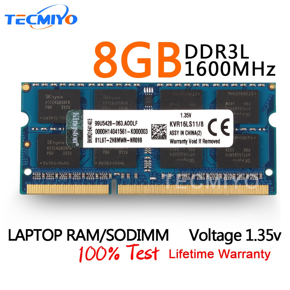 Kingston 8gb 1 35v Pc3l Ddr3l 1600mhz Cl11 4pin Sodimm Ram Memory Laptop Shopee Malaysia