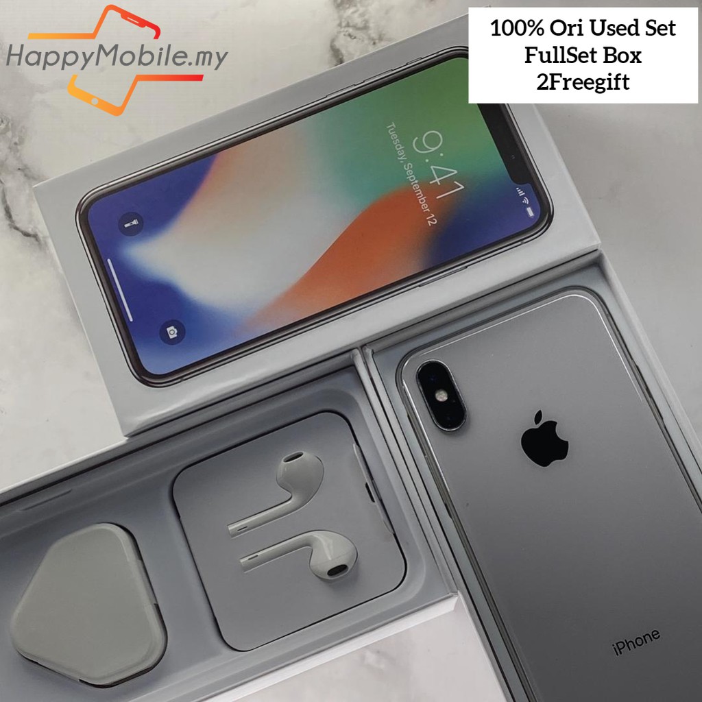 Apple Iphone X 100 Original Used Set 64 256gb Shopee Malaysia