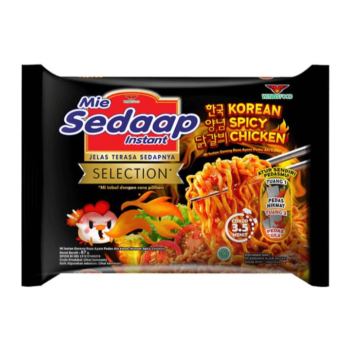 Mi Sedap Korean Goreng & Korean Spicy Soup One Pek (87gx5) Shopee