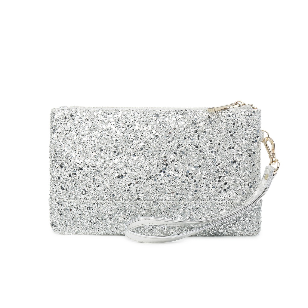 womens silver clutch