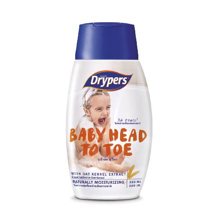 Original Drypers 220ml Baby Toiletries Baby Head To Toe Baby Bath Shampoo Sabun Mandi Bayi Shampoo Rambut Bayi Drypers