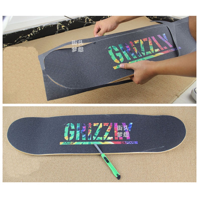 MNSRUU Skateboard Grip Tape Panda with Bamboo Longboards Griptape Sandpaper for Rollerboard 