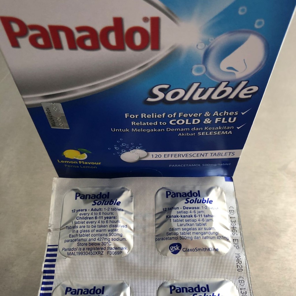 4 S Panadol Soluble Lemon Flavour Shopee Malaysia