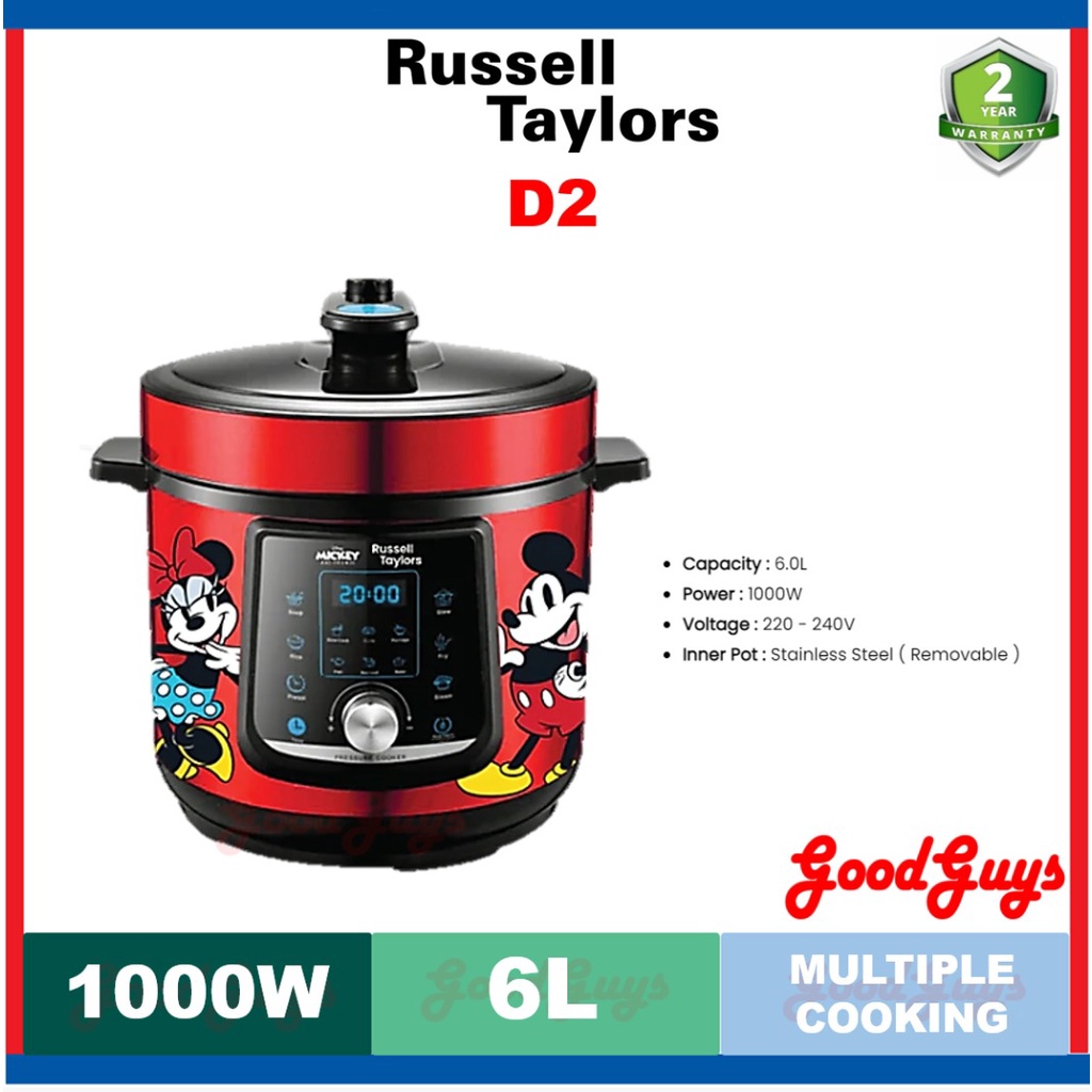 Russell Taylors D2 Disney Mickey And Friends Pressure Cooker 6L / 1000W