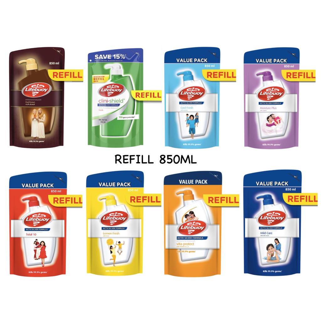 Lifebuoy Antibacterial Shower Gel Refill (850ml) Shopee Malaysia