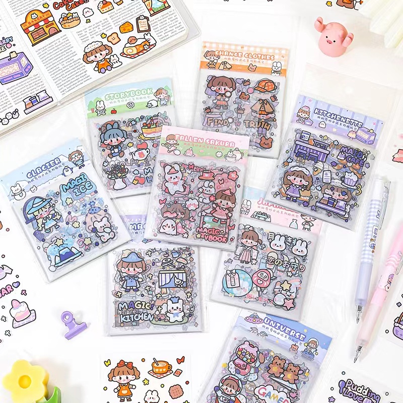 25 Pcs PVC Stickers/ Ruan Ruan Stickers/ Cute Journal Stickers/ Diary