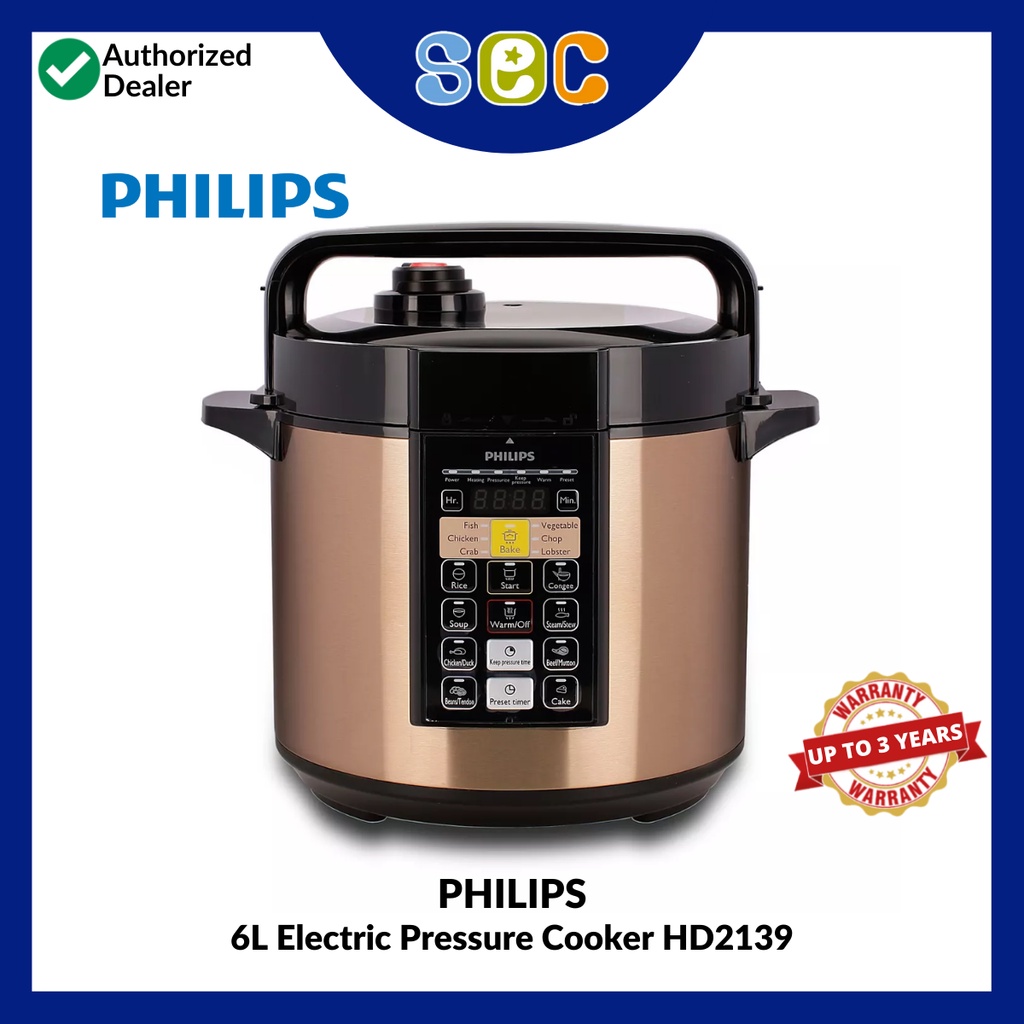 PHILIPS 6L Electric Pressure Cooker HD2139 Shopee Malaysia