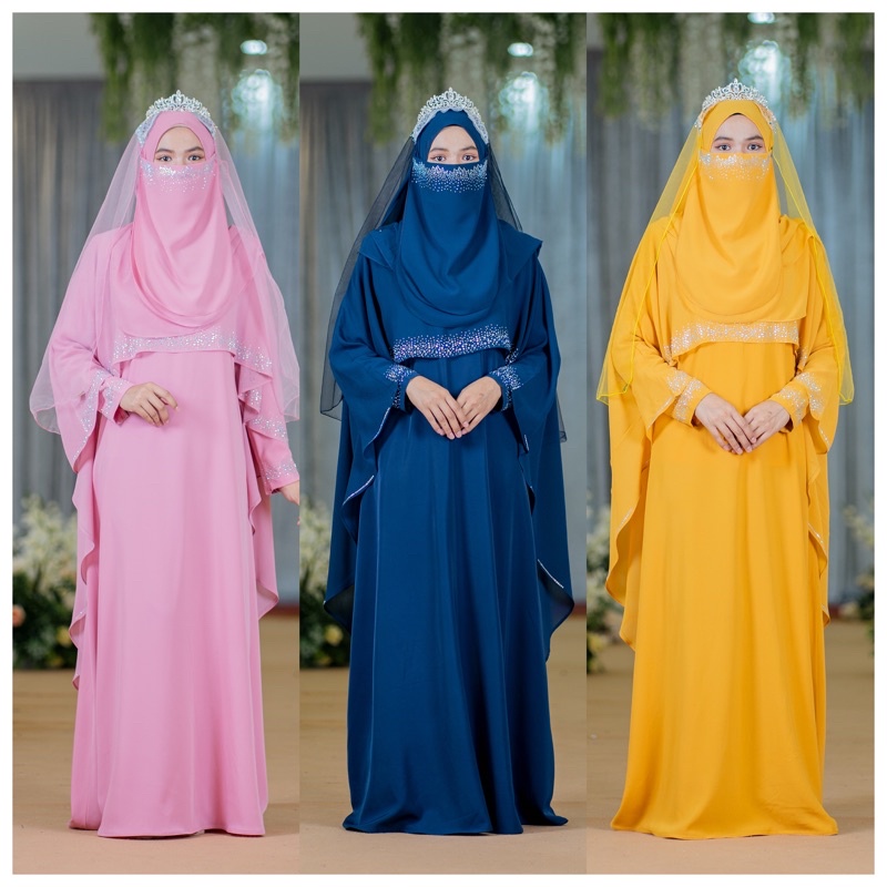 BAJU JUBAH RATU ARAB - BAJU DRESS - | JUBAH PINK - NAVY BLUE - MUSTARD