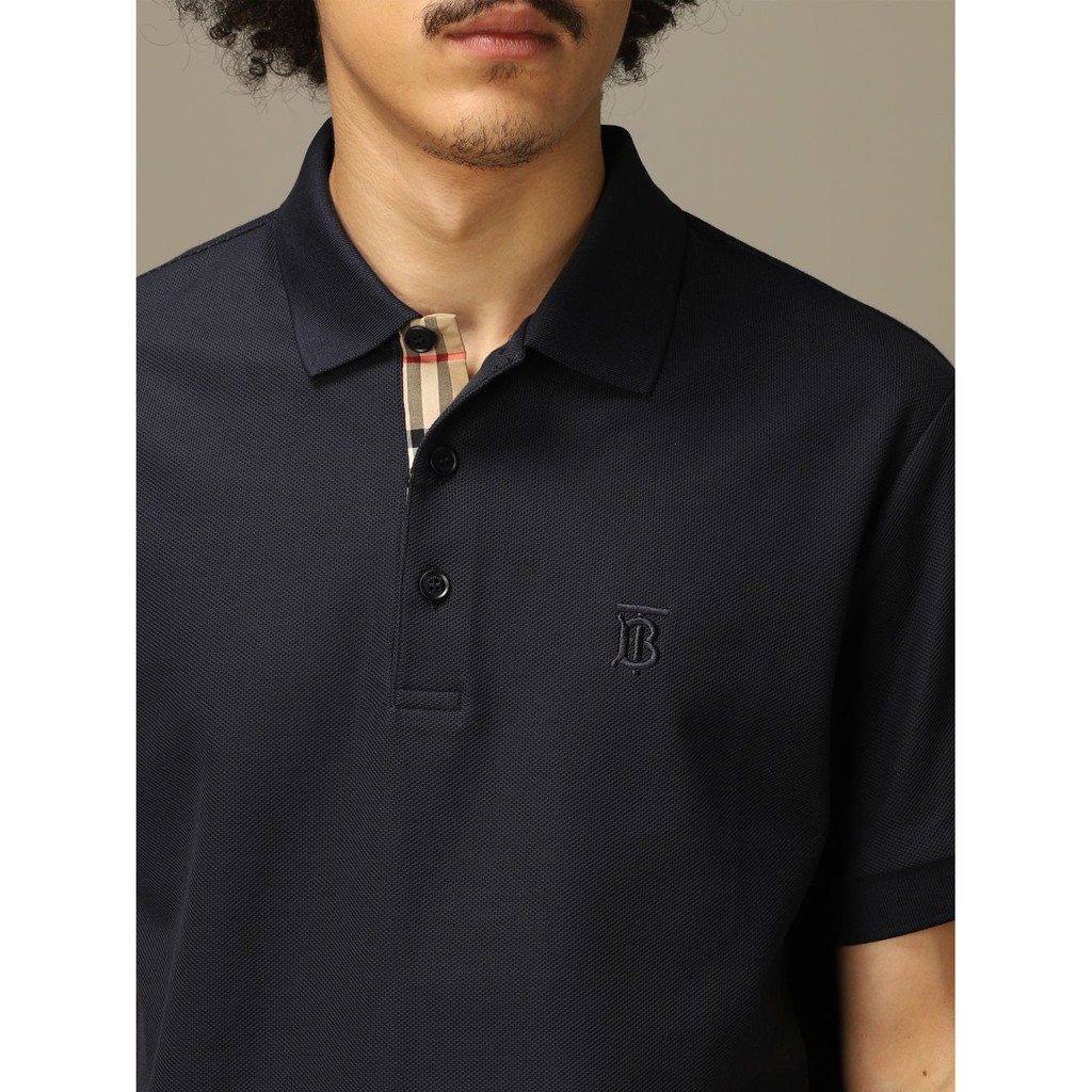 Original Burberry Men Monogram Motif Cotton Piqué Polo Shirt Black Regular  Fit 80140031 | Shopee Malaysia
