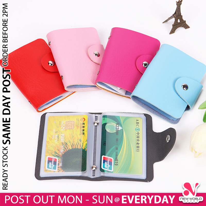 《 》PU Leather Cards Holder Case Credit Debit Card IC Driving License Mini Organizer Wallet Purse Beg Simpan Kad