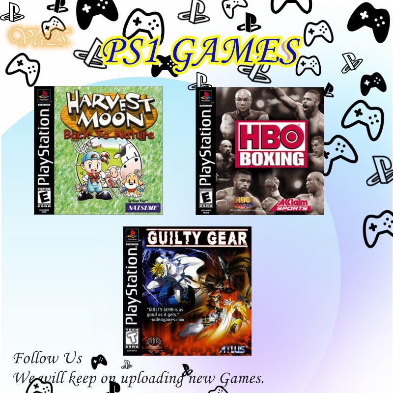 PS1 DISC Harvest Moon/Hbo Boxing/Guilty Gear [100% BRAND NEW]