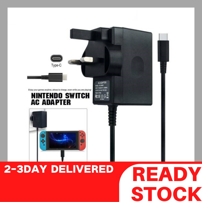 For Nintendo Switch / Lite Adapter Charger Plug UK Fast Charging Power