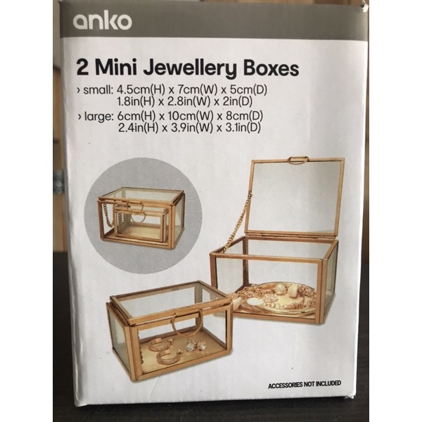 kmart anko 2 Mini Jewellery Boxes Shopee Malaysia