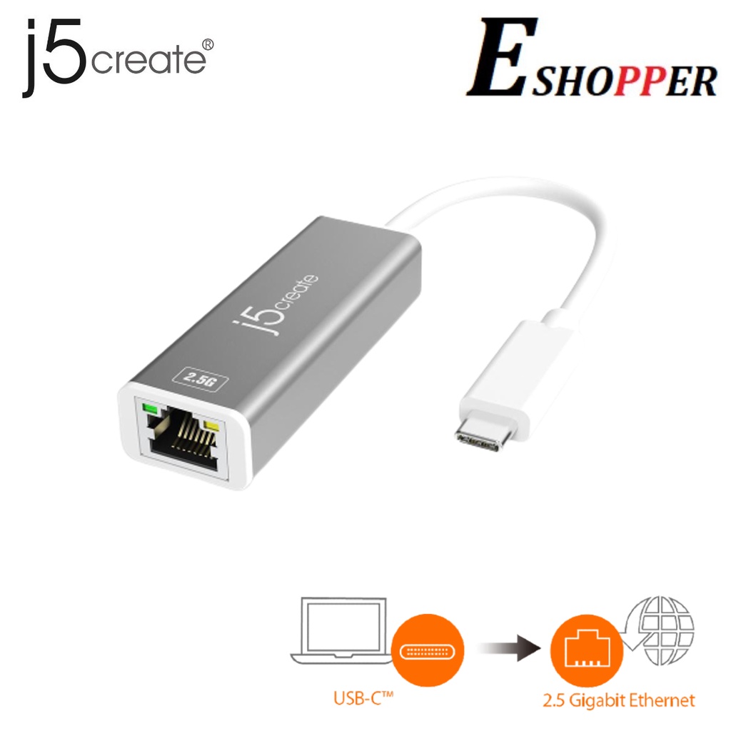 J5 CREATE JCE145 USB-C TO 2.5G ETHERNET ADAPTER