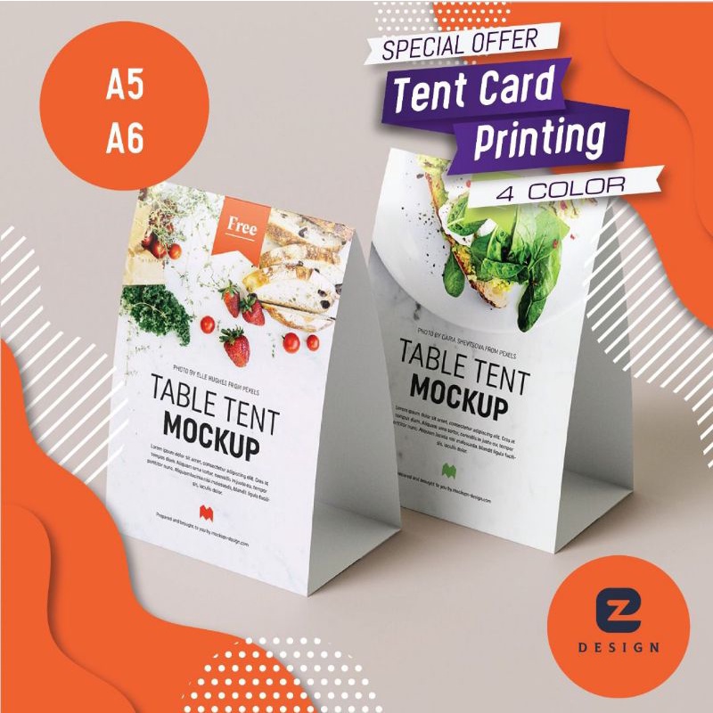 Tent card / Customise tent card printing Shopee Malaysia