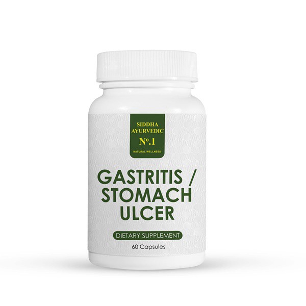 Siddha Ayurvedic No.1 Gastritis / Stomach Ulcer (60 Capsules) Natural