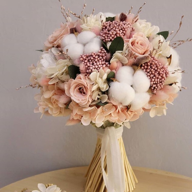 Ready Stock Hand Bouquet Bunga Tangan Pengantin Dried Flower Mixed Artificial Flowers Shopee Malaysia