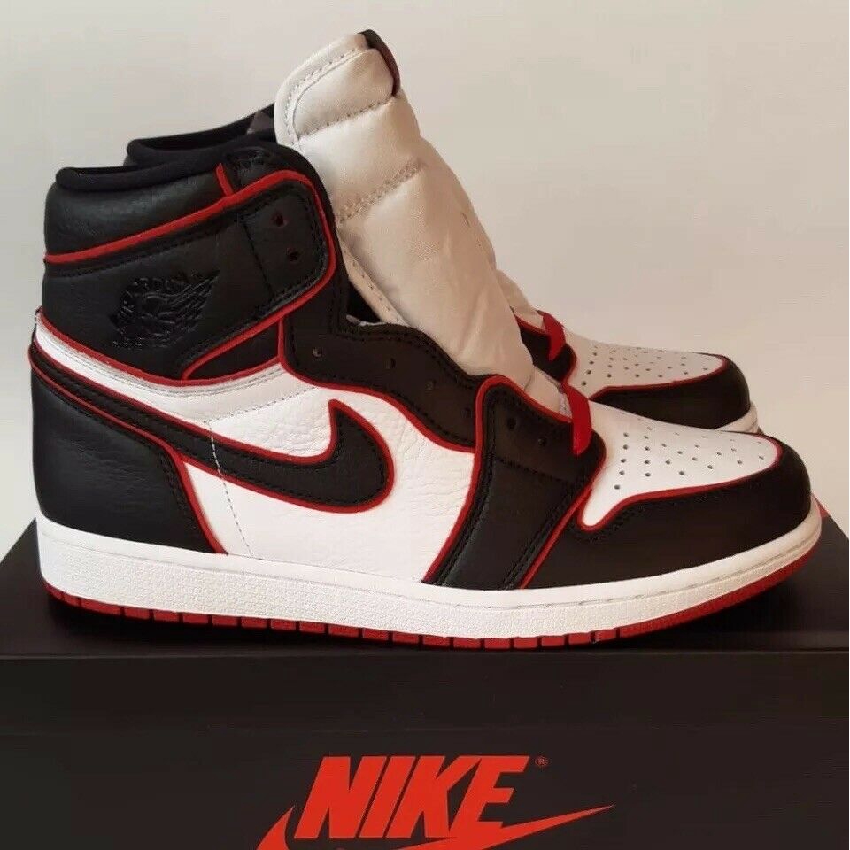 Nike Air Jordan 1 Retro High Og Bloodline Uk 9 5 Us 10 5 Black Gym Red White Shopee Malaysia