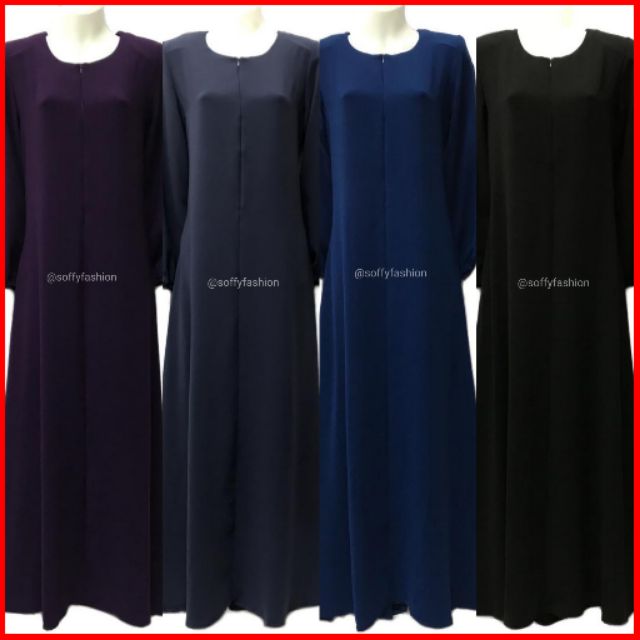 J650 COLOR PART 1: JUBAH SARA ANN PLAIN FURSAN MUSLIMAH DRESS NURSING FRIENDLY SAIZ 40-55