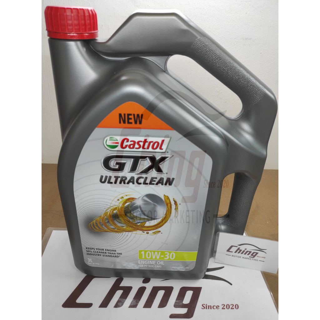 CASTROL 3 LITRE GTX ULTRACLEAN ENGINE OIL SN 10W30 Shopee Malaysia