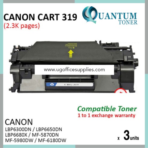 3x Canon Cartridge 319 Compatible Lbp 6300dn Lbp 6650dn Lbp 6680x Lbp 251dw Lbp 253x Mf 5870dn Mf 5980dw Mf 6180dw Shopee Malaysia