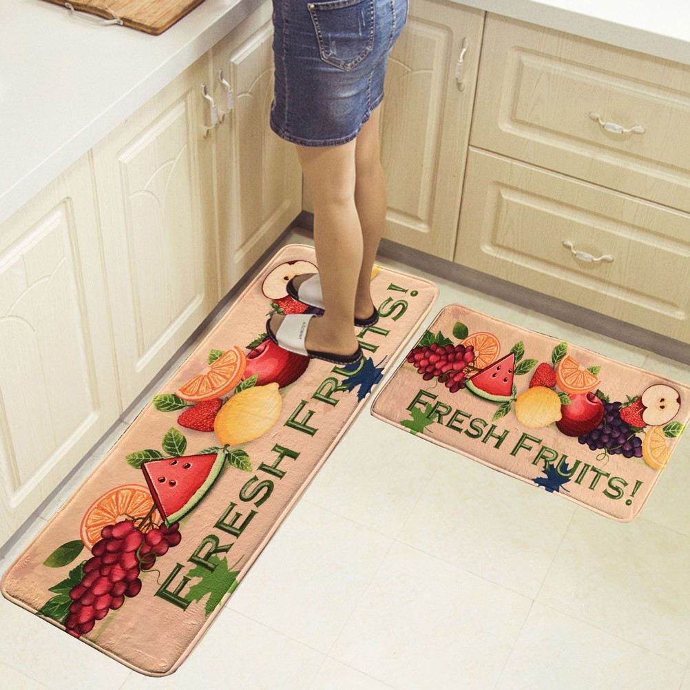 Non Slip Backing Kitchen Mat Rug Doormat Runner Area Mats Set Of