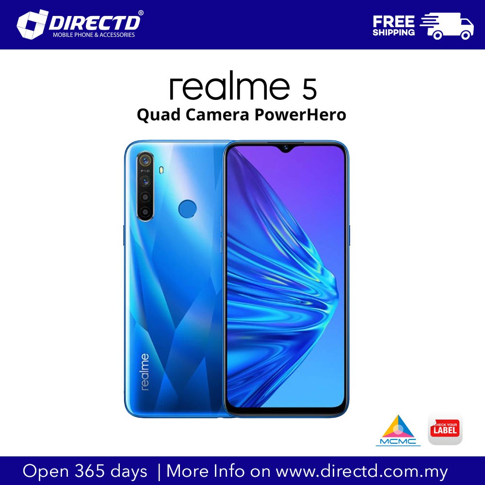 Realme 5 Rmx1911 3gb Ram 32gb Rom 1 Year Warranty By Realme Malaysia Shopee Malaysia
