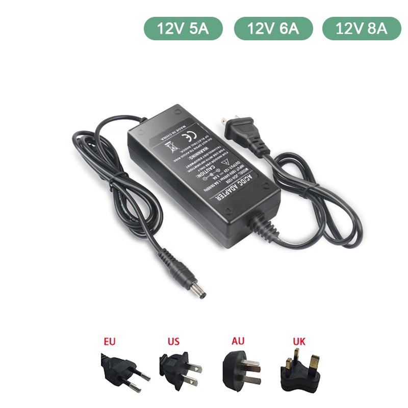 Porntive - Power Adapter DC12V Power Supply Unit 1A 2A 3A 4A 5A 6A 8A Transformer AC  85V- 240V LED driver Converter Charger For LED Strip light | Shopee Malaysia