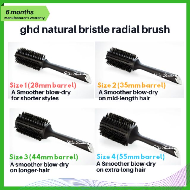 ghd hair brush size 1