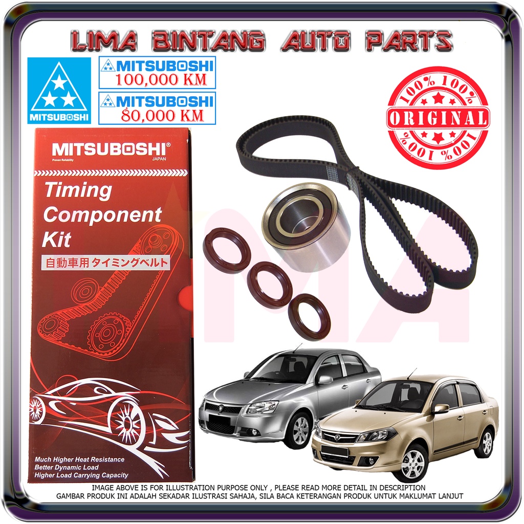 Proton Saga Blm Flx Fl Sv 1.3 1.6 Timing Belt Kit Set Mitsuboshi