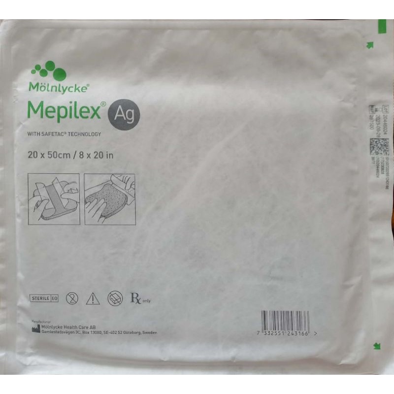 [Reduce to clear] Mepilex Ag 20x50cm (1 pc) Exp 28/6/24