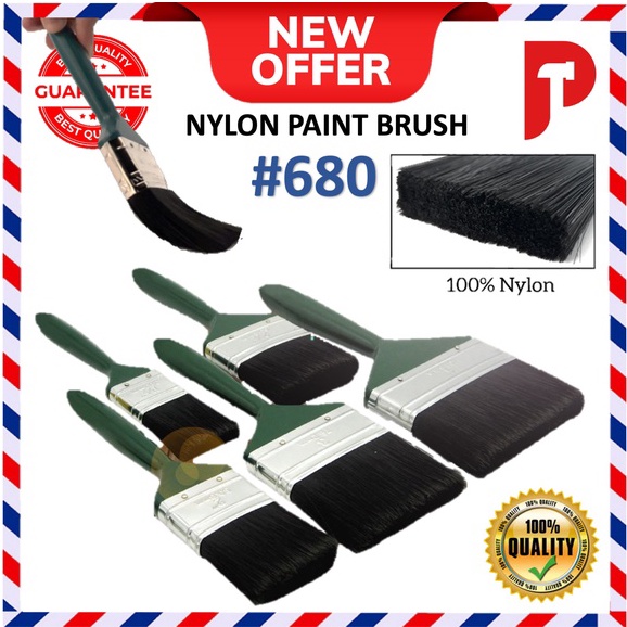 #680 100% Nylon Paint Brush Ready Stocks (HALAL) Size 1/2”-4”